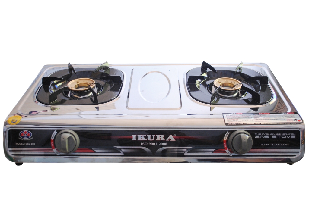 Bếp gas đôi Ikura mặt inox