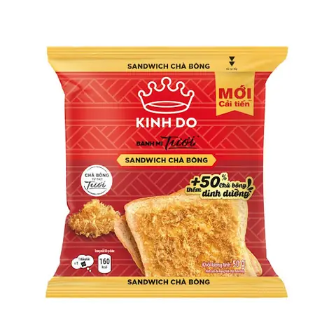 Review Toàn Diện Bánh Mì Tươi Kinh Đô Sandwich Chà Bông 50g