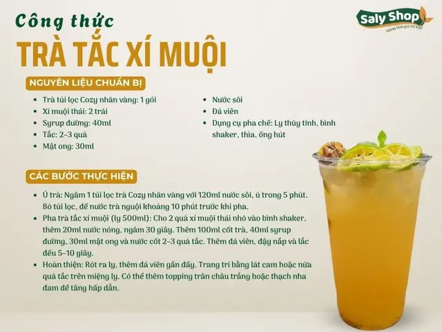 Cách Pha Trà Tắc Cozy