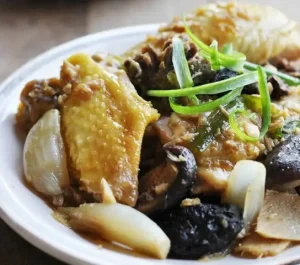 Gà Hấp Nấm Đông Cô