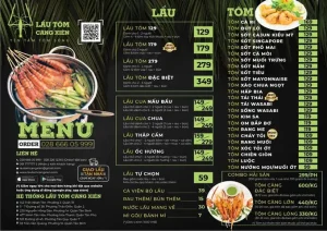Lẩu Tôm 5 Ri Menu