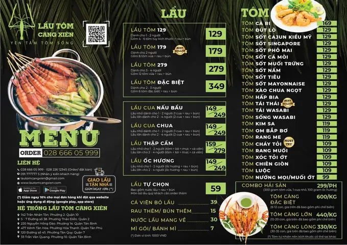 Lẩu Tôm 5 Ri Menu