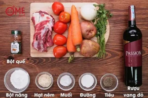 Nguyên Liệu Nấu Sốt Vang