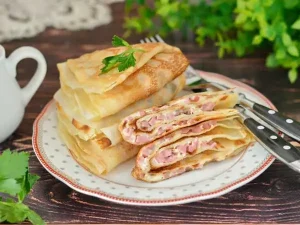 Блинчики С Ветчиной И Плавленым Сыром