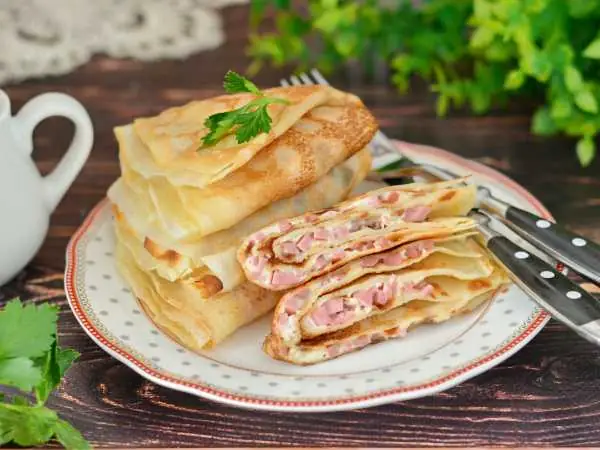 Блинчики С Ветчиной И Плавленым Сыром
