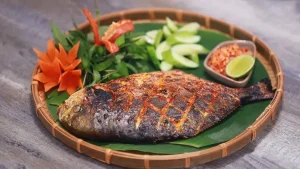Cá Cam Nướng Tiêu Xanh