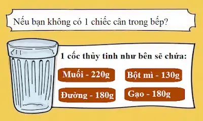 Cách Đong Bột Khi Không Có Cân
