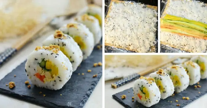 Cách Làm Sushi Không Cần Rong Biển