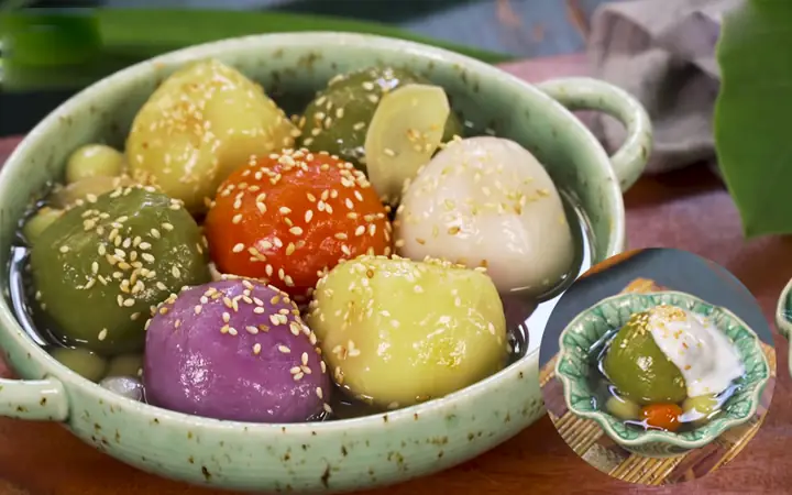 Cách Làm Trôi Nước Nhiều Màu