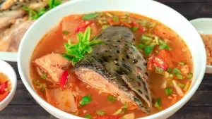 Cách Nấu Canh Cá Hồi Kim Chi