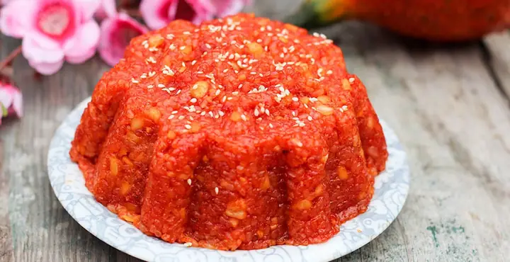 Cách Nấu Xôi Gấc Hạt Sen Chuẩn Vị, Dẻo Thơm