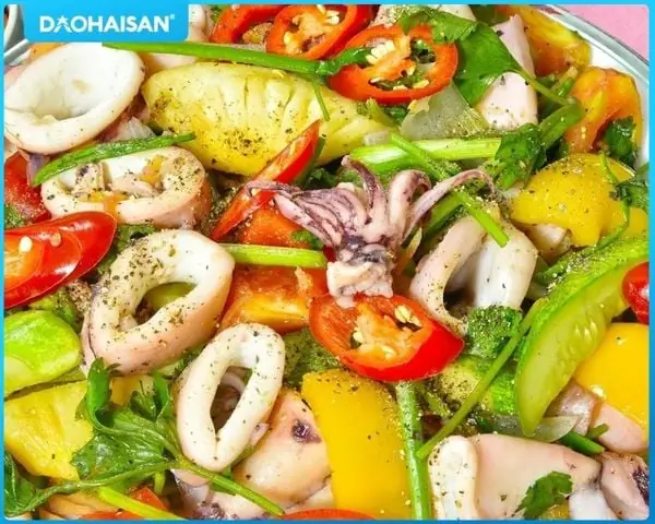 Cách Xào Mực Với Dưa Leo Cà Chua