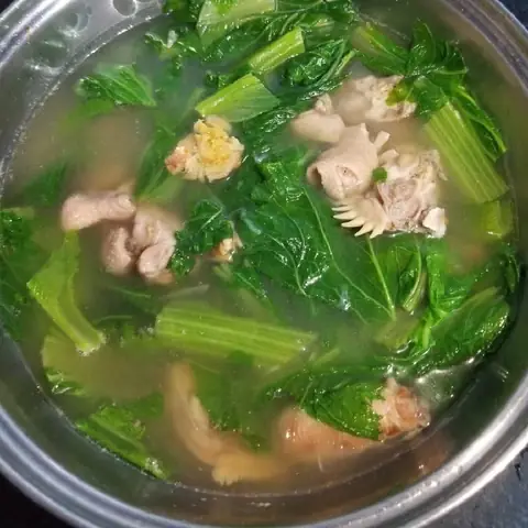 Canh Cải Nấu Thịt Gà