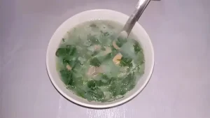 Canh Chai Nấu Mồng Tơi