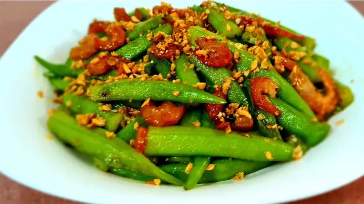 Đậu Bắp Xào Tôm Khô