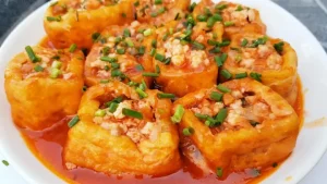 Đậu Nhồi Thịt Sốt Cà Chua Cực Ngon