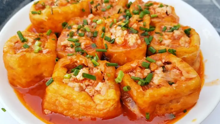 Đậu Nhồi Thịt Sốt Cà Chua Cực Ngon