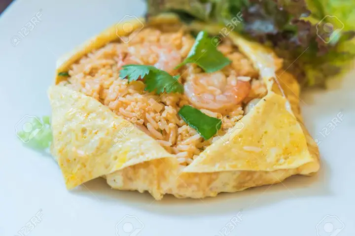 Fried Rice Wrapped In Egg