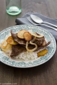 Cách Làm Bistek Philippines - Bò Áp Chảo Sốt Chua Ngọt
