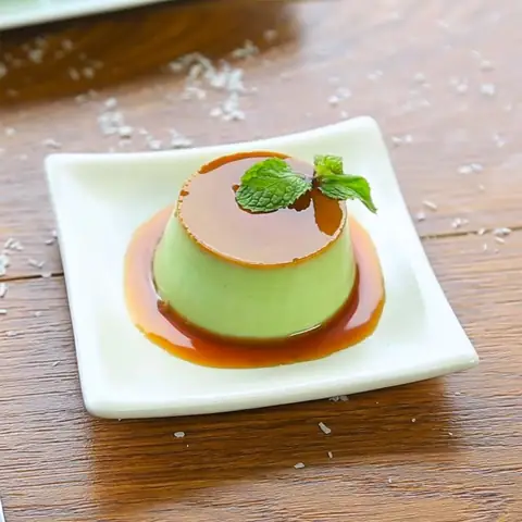 Làm Bánh Flan Lá Dứa