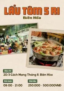 Menu Lẩu Tôm 5 Ri Biên Hòa