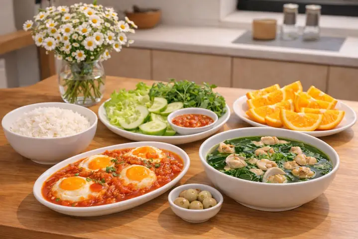 Mồng Tơi Nấu Cà Chua
