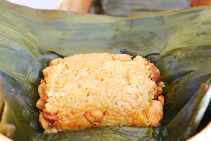 Sticky Rice Wrapped In Banana Leaf