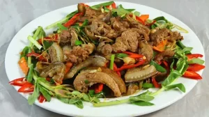 Thịt Dải Xào Sả Ớt