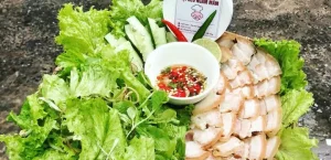 Thịt Heo Ngâm Mắm Cuốn Bánh Tráng