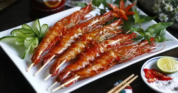 Tôm Nướng Muối Ớt Bằng Lò Vi Sóng