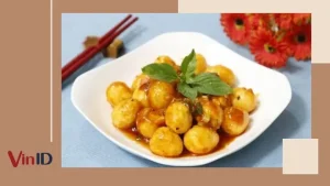 Trứng Cút Chiên Sốt Me